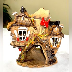 Handmade candle holder aroma lump  witch decor Fairy house garden decor